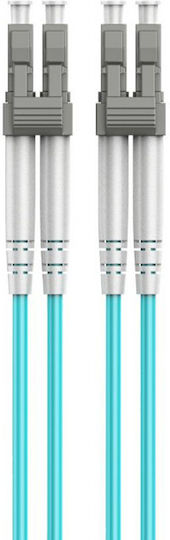 Cablexpert Fiber-Optik-Steckverbinder LC-LC 30m Türkis Kabel