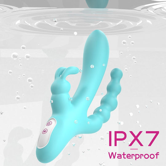 Kinksters Δονητής Rabbit 21.6cm Πράσινος