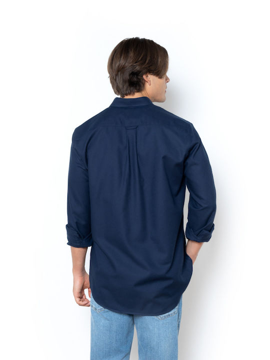 Long-sleeved Cotton Shirt Navy