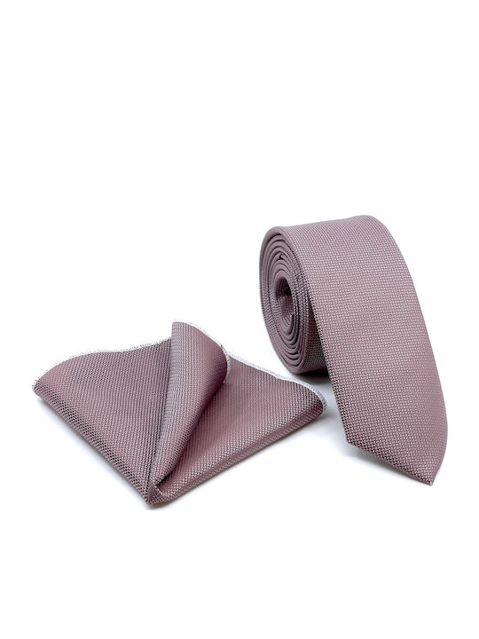 Legend Accessories Set de Cravată pentru Bărbați Monocromie în Culorea Roz