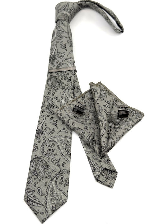 Legend Accessories Men's Tie Set Printed in Khaki Color