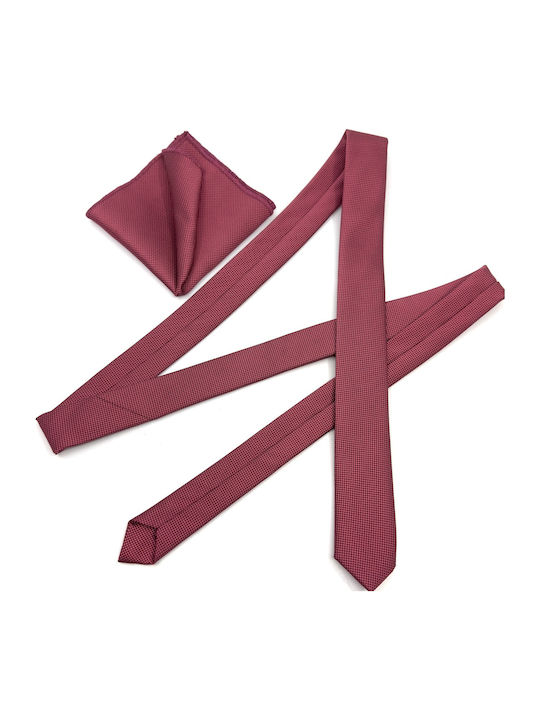 Legend Accessories Σετ Ανδρικής Γραβάτας σε Κόκκινο Χρώμα