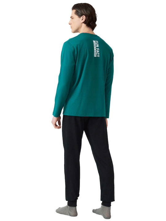 Minerva Men's Winter Cotton Pajamas Set Cypress