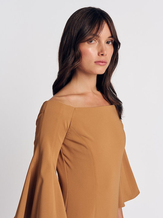 Forel Dress Camel