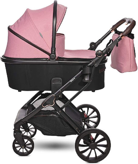 Lorelli Glory 2024 Adjustable 2 in 1 Baby Stroller Suitable for Newborn Pink 9kg