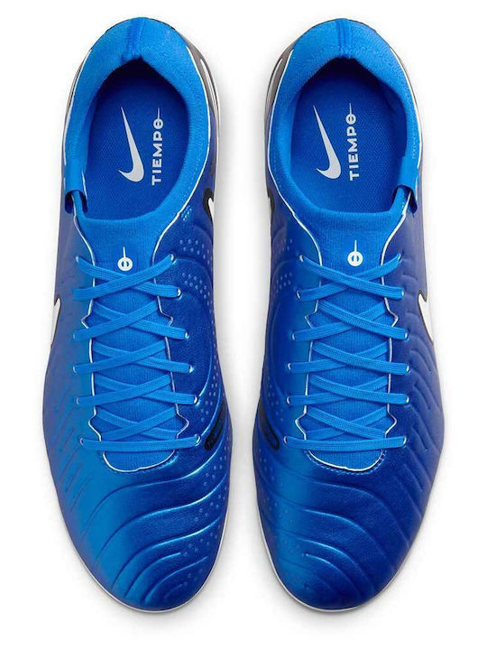 Nike Tiempo Legend 10 Pro FG Χαμηλά Ποδοσφαιρικά Παπούτσια με Τάπες Μπλε