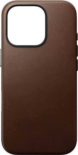Nomad Back Cover Δερμάτινο 1.15mm Καφέ (iPhone 16 Pro)