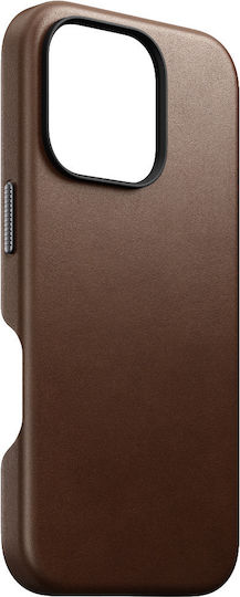 Nomad Back Cover Δερμάτινο 1.15mm Καφέ (iPhone 16 Pro)