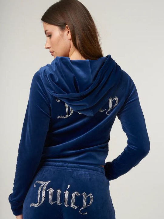 Juicy Couture Madison Ζακέτα Blue Depths με Κουκούλα