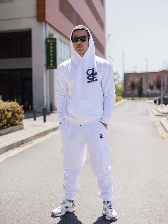 Close Society Men's Sweatshirt with Hood white