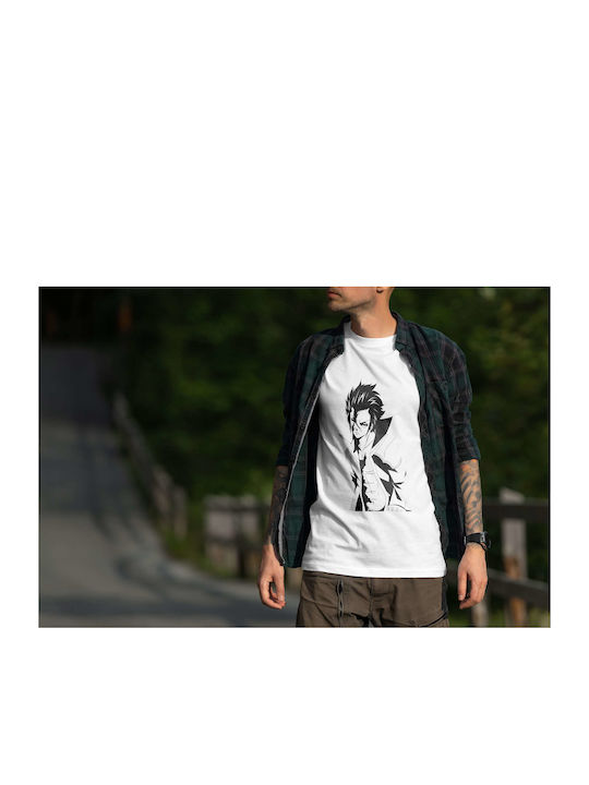 Manga Character Drawing T-shirt White Cotton