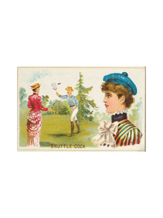 Painting Shuttlecock From Games Sports Series N165 Old Judge Cigarettes 65x40