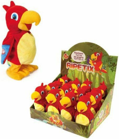 Real Fun Toys Λούτρινο Ripetix με Ήχο Perry Παπαγάλος για 1+ Ετών 20 εκ.