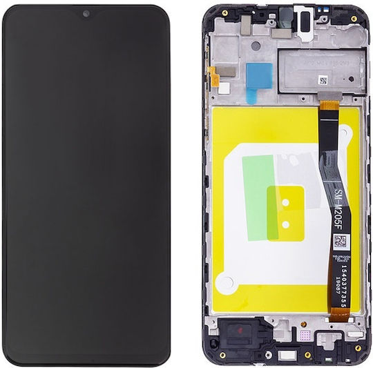 Οθόνη Incell με Μηχανισμό Αφής και Πλαίσιο για Galaxy M20 (Μαύρο)