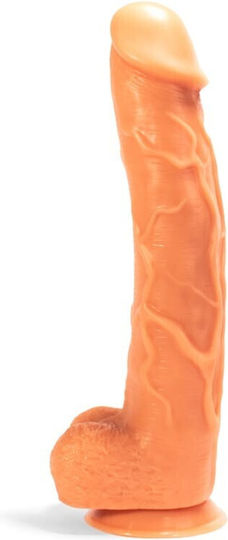 X-Men Dildo με Όρχεις και Βεντούζα Flesh 38cm