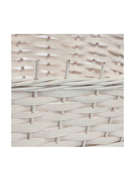 Kadax White Small Wicker Gift Basket