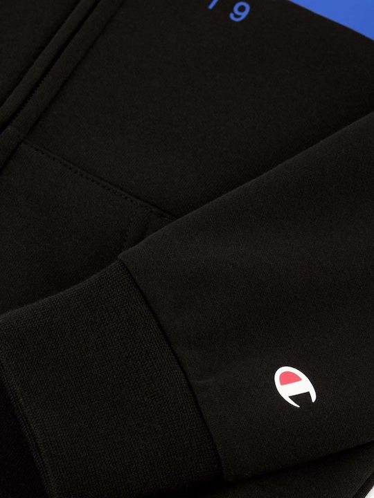 Kids Sweatshirt with Hood and Pockets Black