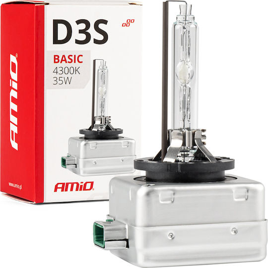 AMiO Λάμπα Αυτοκινήτου Basic D3S Xenon 4300K Φυσικό Λευκό 35W 1τμχ