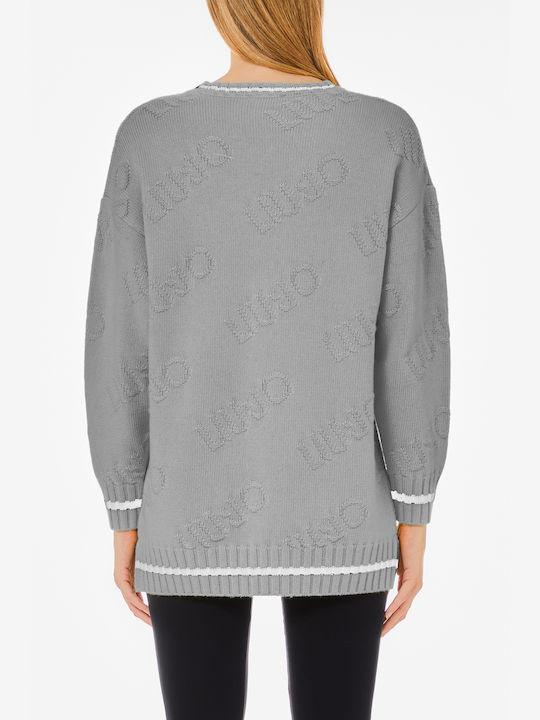 Liu Jo Damen Langarm Pullover Grigio