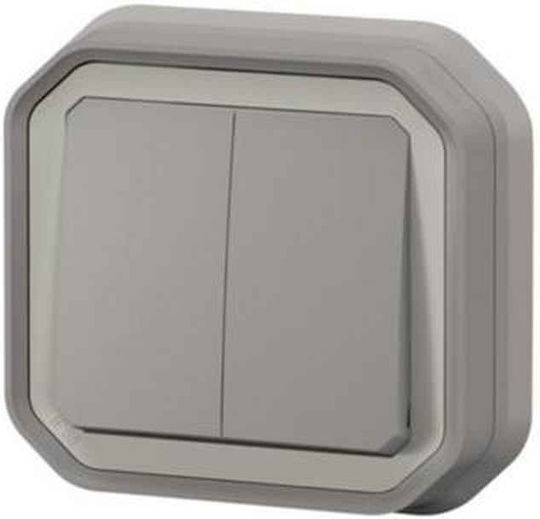 Legrand Plexo N Waterproof Recessed Wall Switch Lighting Two-Way with Frame Gray
