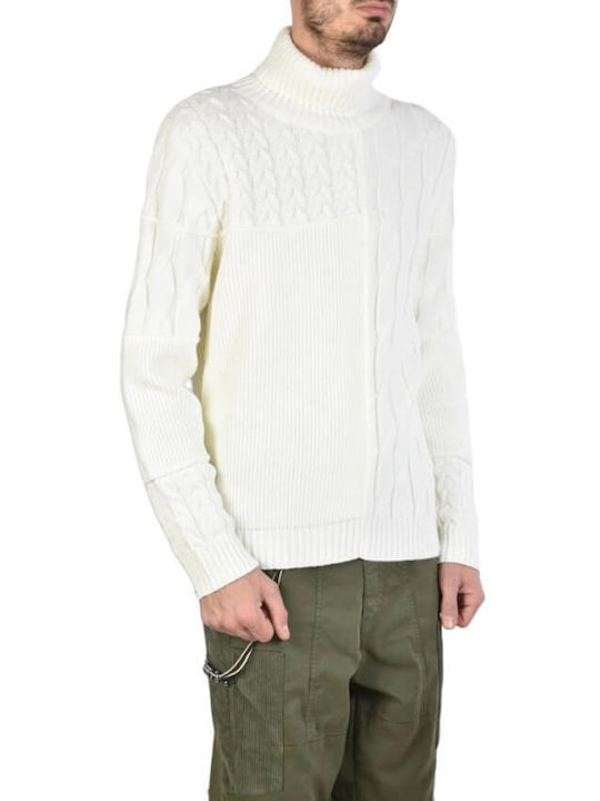 Xagon Man Men's Long Sleeve Blouse Turtleneck OFF-WHITE