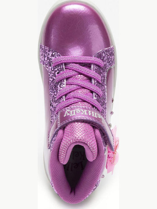 Kids Sneakers High Anatomic with Scratch & Lights Purple
