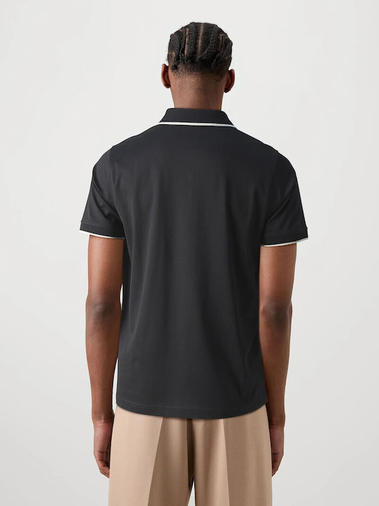 Karl Lagerfeld Men's Short Sleeve Blouse Polo Black