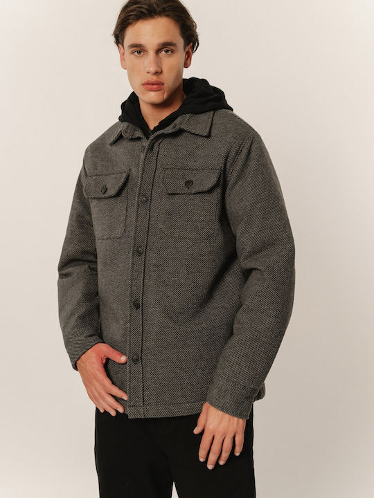 Edward Jeans Herren Winter Jacke Lässig Khaki