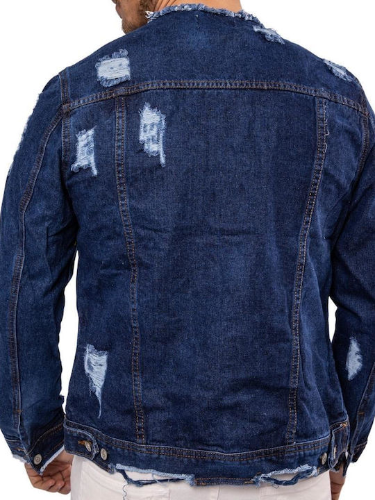 Senior Herrenjeans Jacke Blau