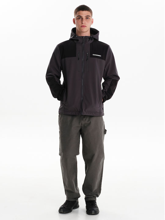 Winter Jacket Waterproof and Windproof Dark Grey / Black