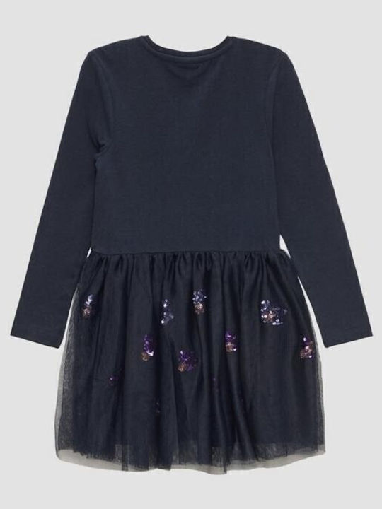Girls Dress Long Sleeve Navy Blue