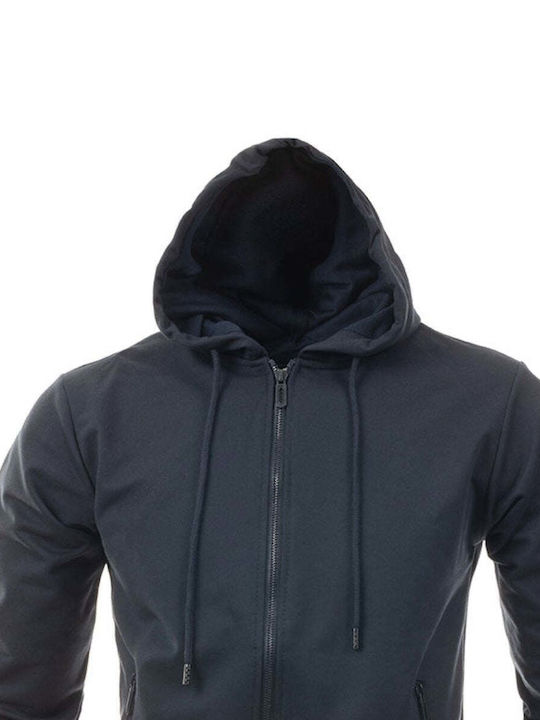 5Evenstar Men's Sweatshirt Jacket with Hood Blue