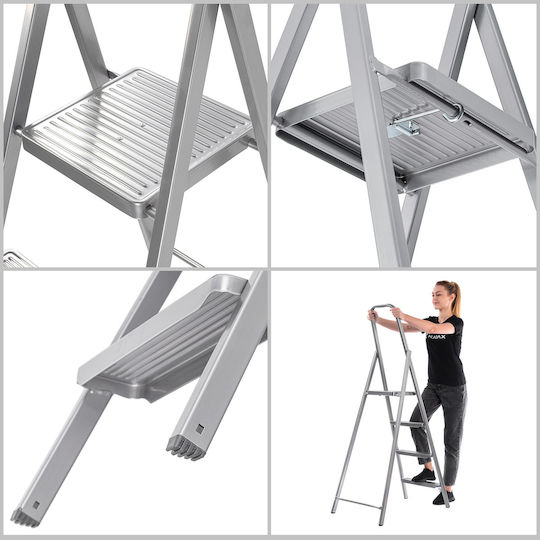 Kadax Ladder Aluminum with 4+1 Steps