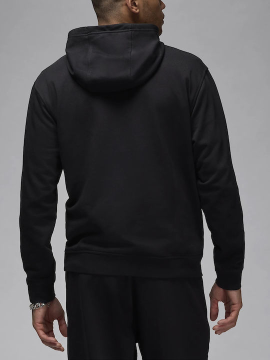 Jordan Sportswear Ανδρικό Φούτερ Dri-Fit με Κουκούλα και Τσέπες Black