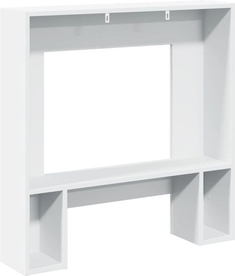 vidaXL Ecran de protecție pentru șemineu din metal 82x18x81cm Alb