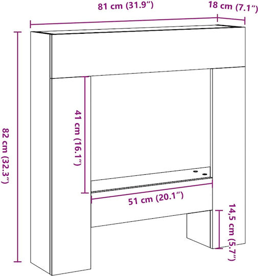 vidaXL Ecran de protecție pentru șemineu din metal 82x18x81cm Alb