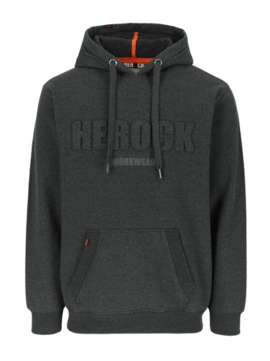 Herock Ανδρικό Μακρυμάνικο Φούτερ Εργασίας Γκρι με Κουκούλα
