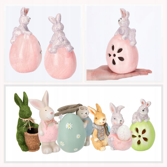 Figurină de Paște Kadax Iepuraș Pe Ou Ceramică