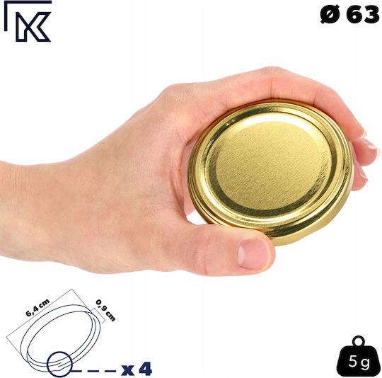 Kadax Jar Lids Screw Cap Jars Lid Caps Fi63 10pcs 4-clip