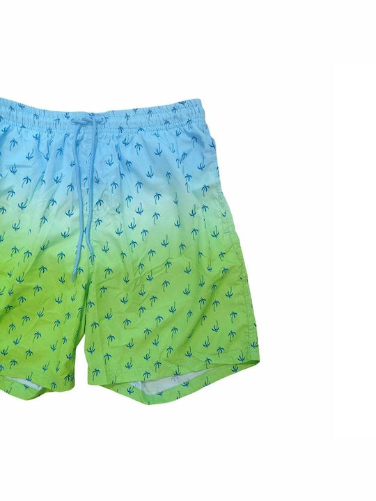 Dreams Men's Swimwear Shorts Light Blue/Lime