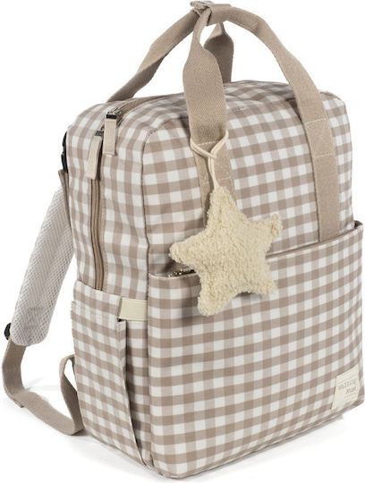 Walking Mum Backpack Diaper Bag Caetana Beige 28x37x12cm