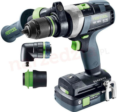 Festool TDC 18/4 5,2/4,0 I-Set QUADRIVE Drill Driver Battery Brushless 18V 1x5.2Ah & 1x4Ah