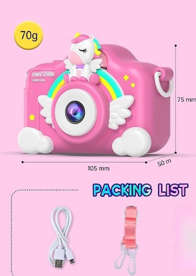 Unicorn Children's Camera Optical Zoom 8x Pink