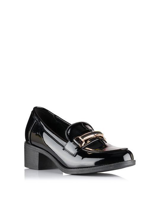 Plato Patent Leather Black Heels