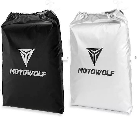 Motowolf 210d Motorcycle Cover Size 265x105x125 Waterproof Sun Wind Rain Protection Soft Interior