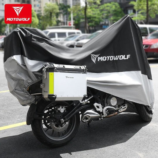 Motowolf 210d Motorcycle Cover Size 245x105x125