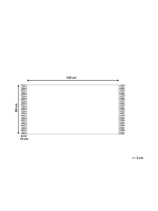 Beliani Χαλί Διάδρομος Light Blue 80x150cm