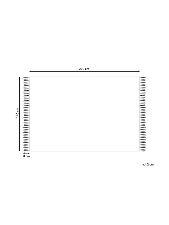 Beliani Teppich Rechteckig Wolle White And Grey