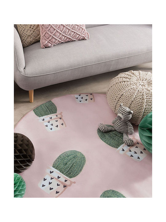 Beliani Χαλί Αντιολισθητικό Φ120cm Pink