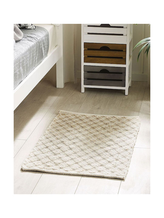 Beliani Χαλί Ορθογώνιο από Γιούτα Μπεζ 50x80cm